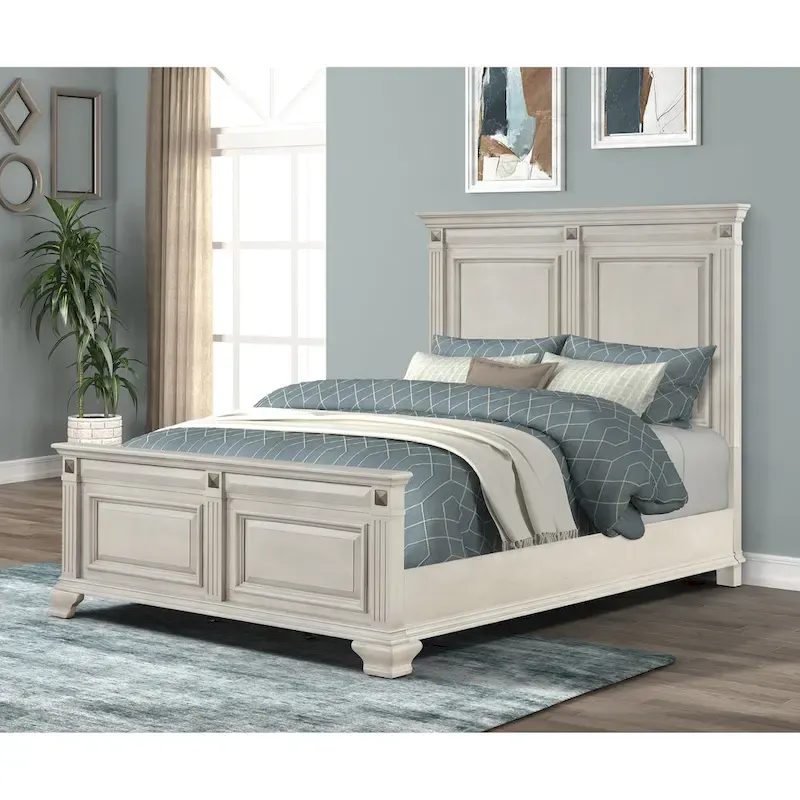 Renova Distressed Parchment Wood 5-piece Bedroom Set