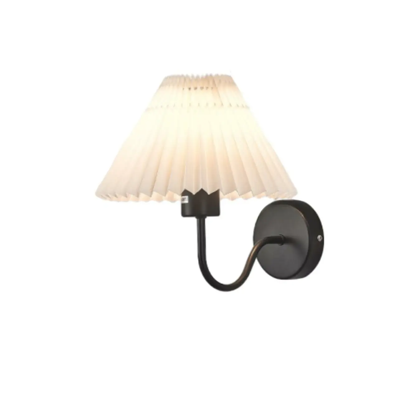 Classic Fabric Pleated Cone Shade Wall Sconce