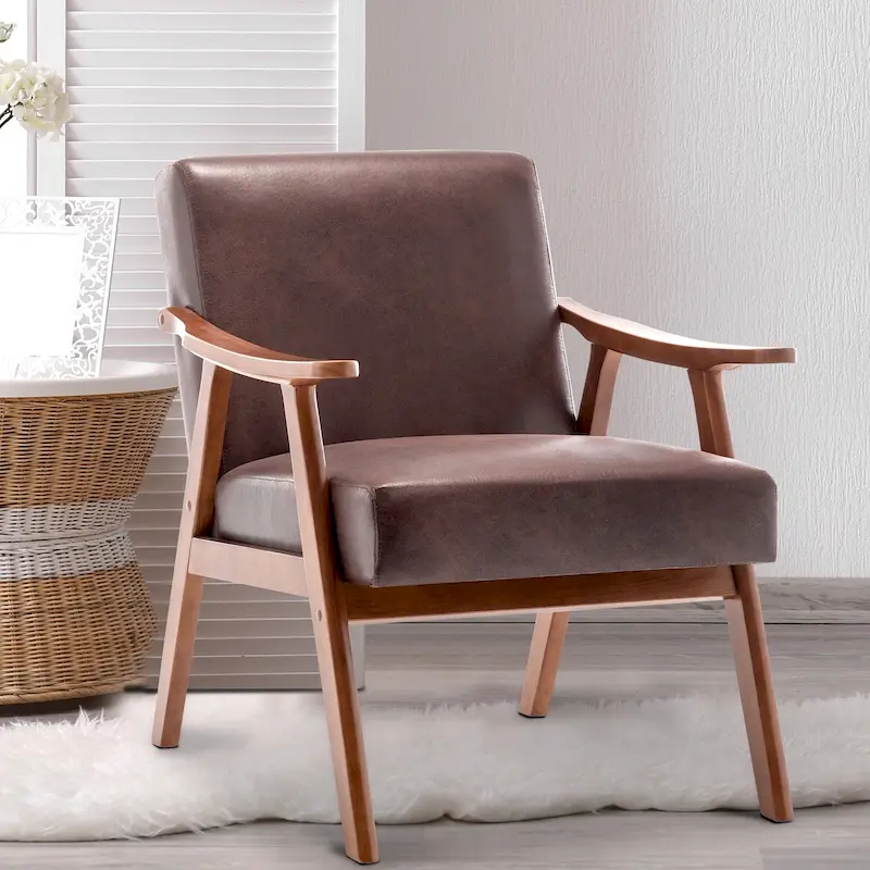 Living Room Chair with Solid Wood