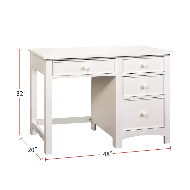 Wooden Desk with Four Drawers