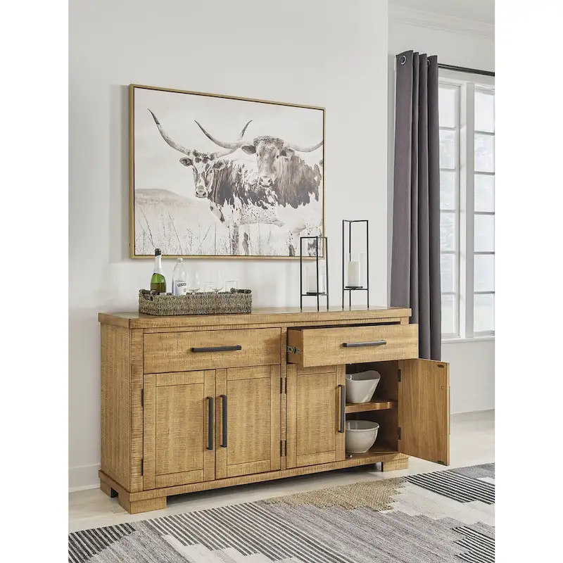 Signature Design by Ashley Havonplane Brown Dining Server - 65.88W x 19D x 36.13H