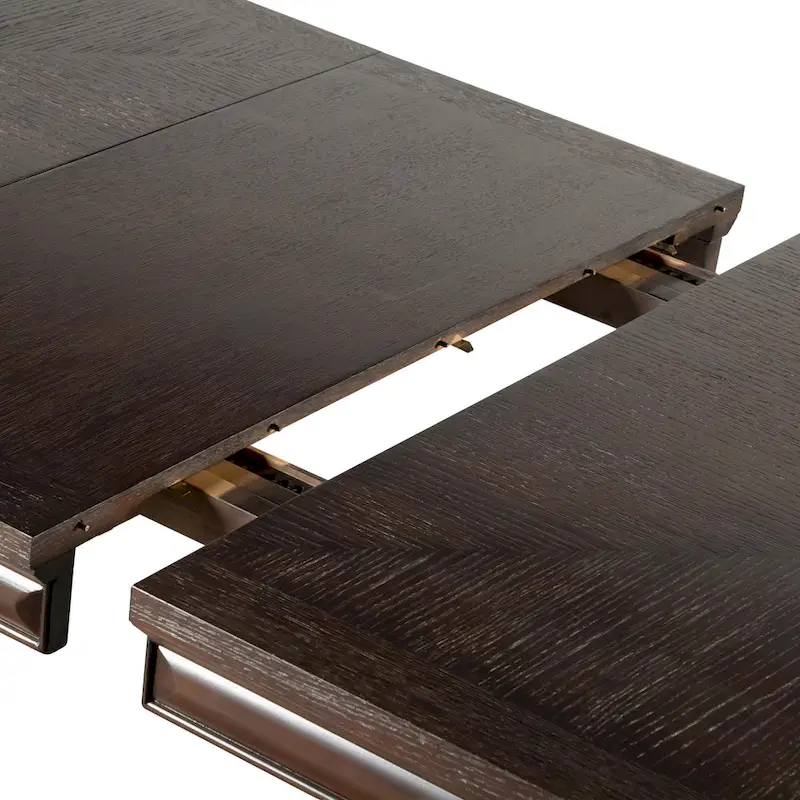 Modern 90-Inch Wood Extendable Dining Table with 18-Inch Leaf