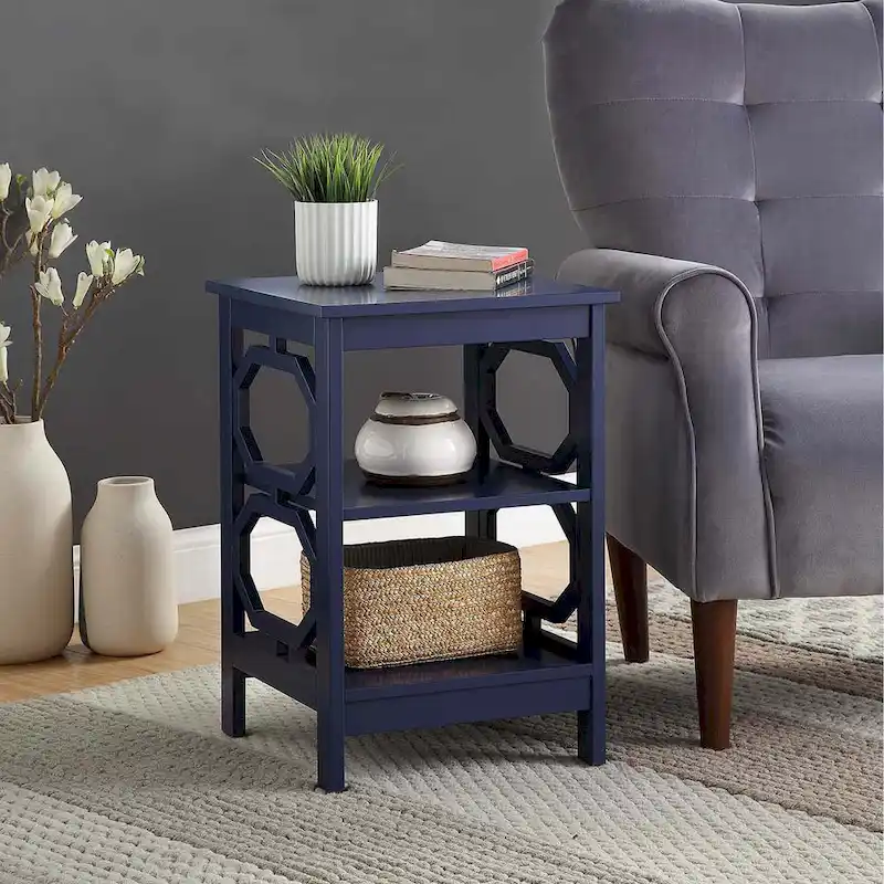 Omega End Table with Shelves