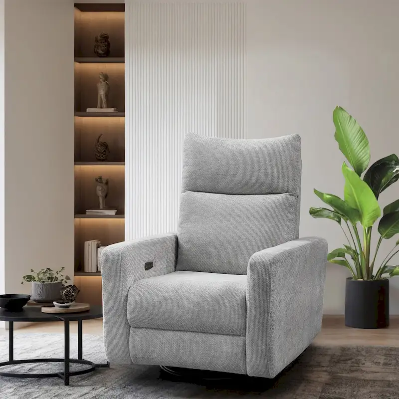 33.5W Power Swivel Glider Recliner with USB Charger
