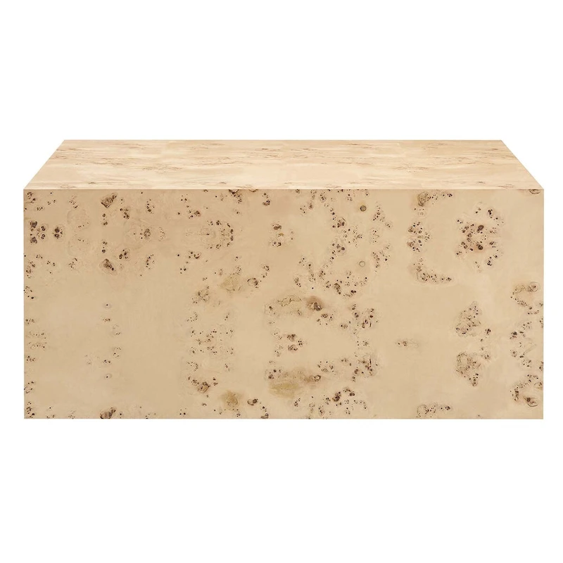 Cosmos 36 Square Burl Wood Coffee Table - N/A