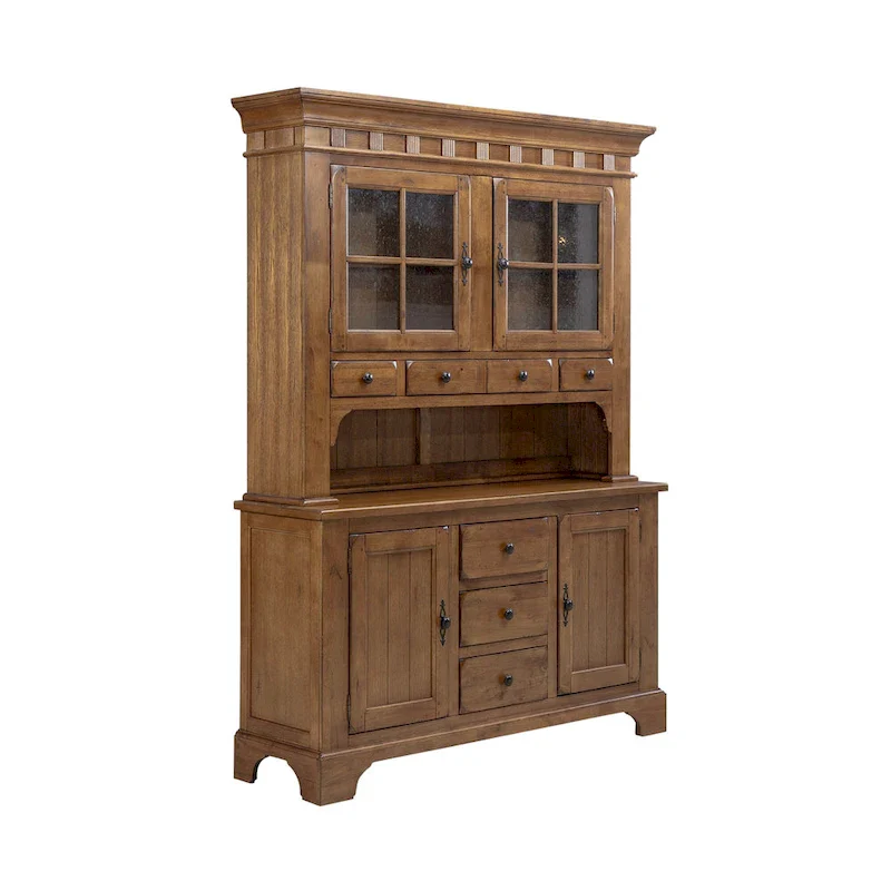 Treasures Rustic Oak Buffet and Hutch