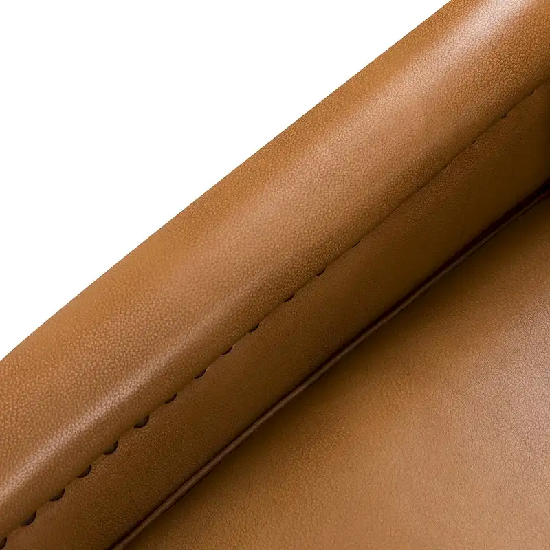 Rita Classic Genuine Leather Swivel Armchair With Nailhead Trims Set Of 2 By HULALA HOME