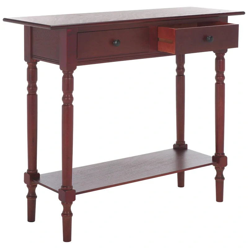 Arvilla Grey 2-Drawer Console Table - 37.8 x 13 x 31.9 - 38Wx13Dx32H
