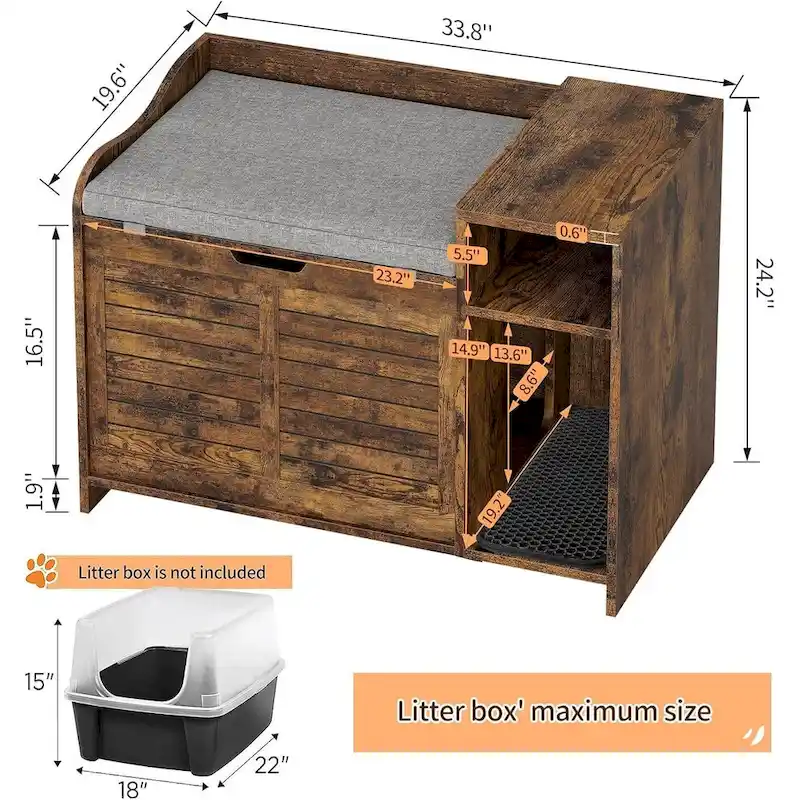 Cat Litter Box with Cushion