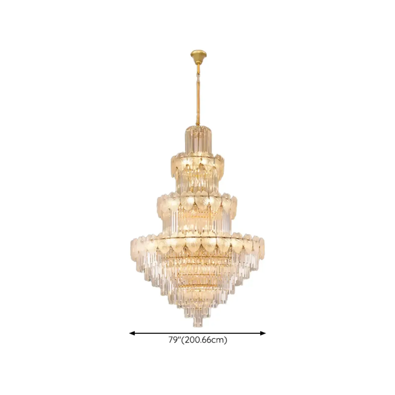 Luxury Crystal Round Chandelier with Elegant Tiered Design