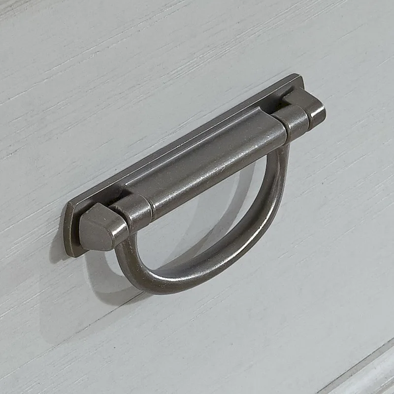 Copper Grove Allyson Park Wirebrushed White Charcoal 5 Drawer Chest