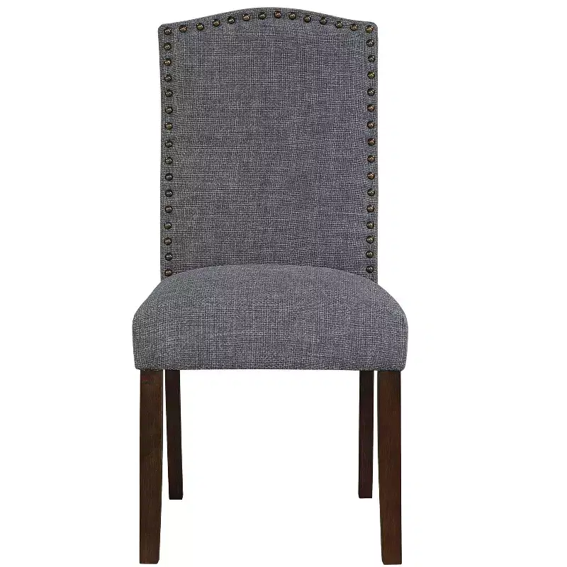 Gray / Taupe Modern Classic Armless Dining Chair, High Back, Set of 2