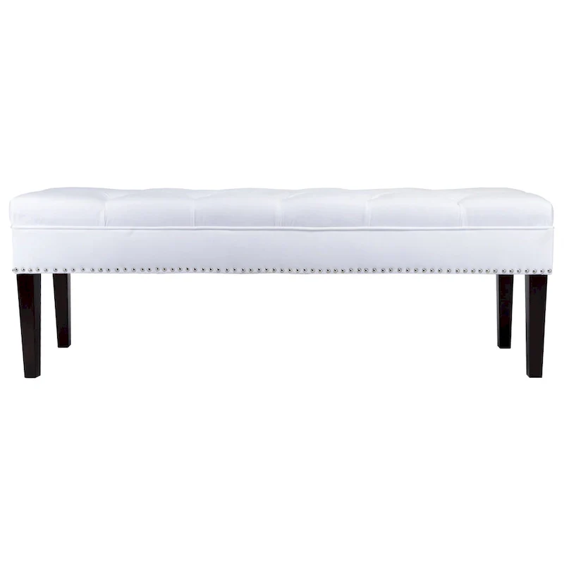 Mid Century Modern Tufted Upholstered Living Room Bench