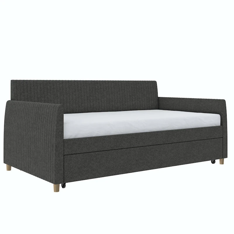 Mr. Kate Daphne Upholstered Twin Daybed with Roll Out Trundle