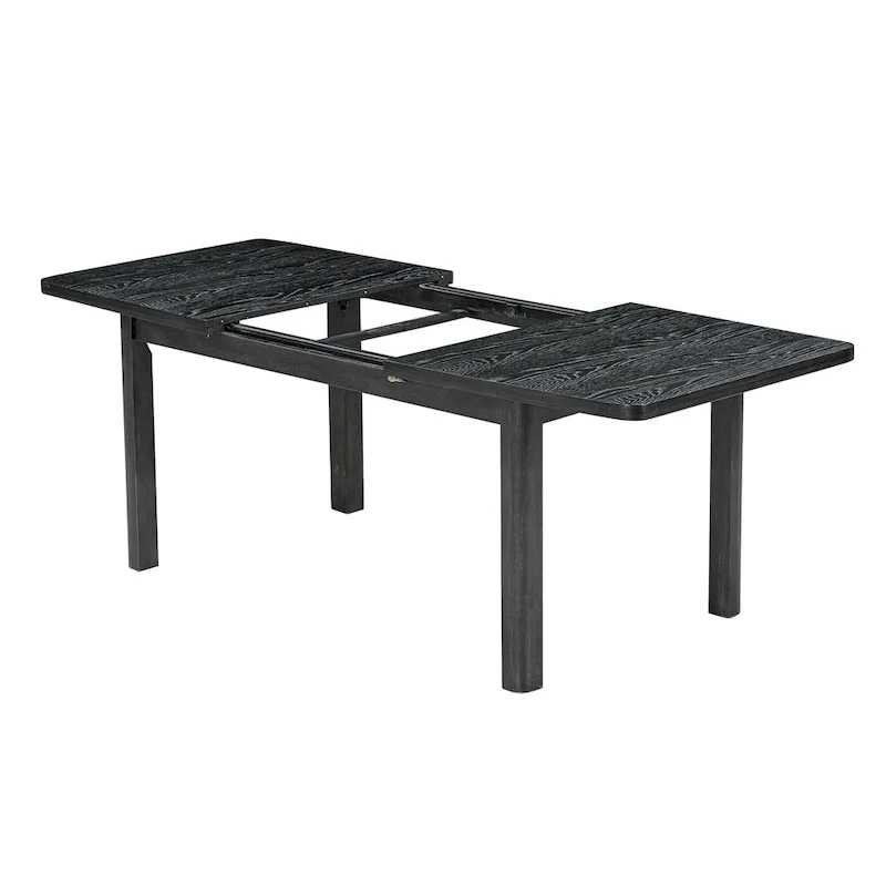 7-Piece Wooden Dining Table Set with Extendable Table & 6 Chairs