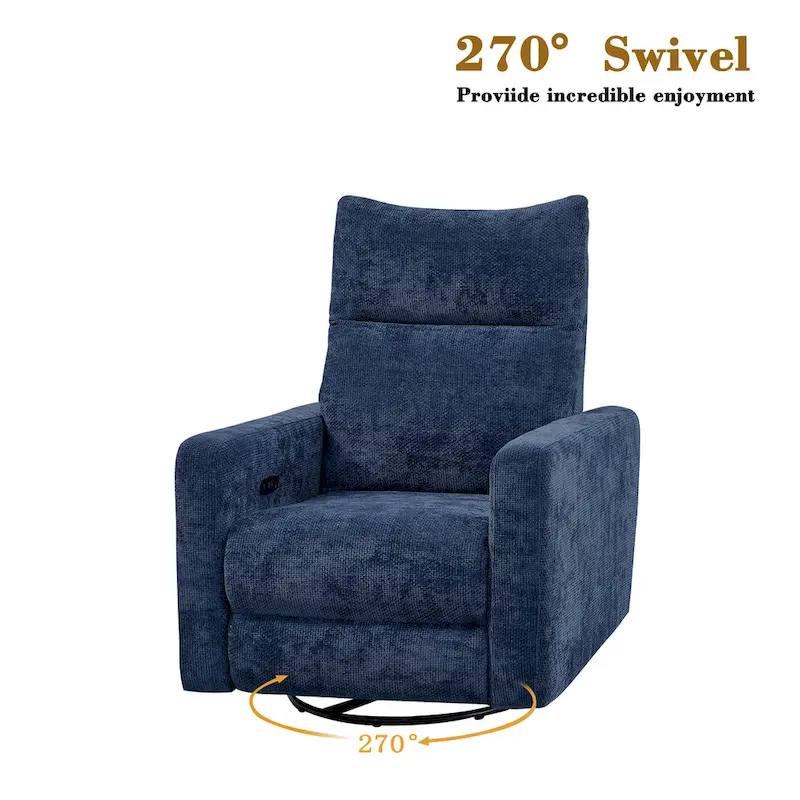 33.5W Power Swivel Glider Recliner with USB Charger