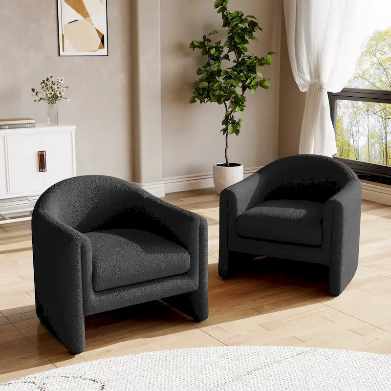 Modern 32.3 wide Upholstered Accent Chairs Set of 2