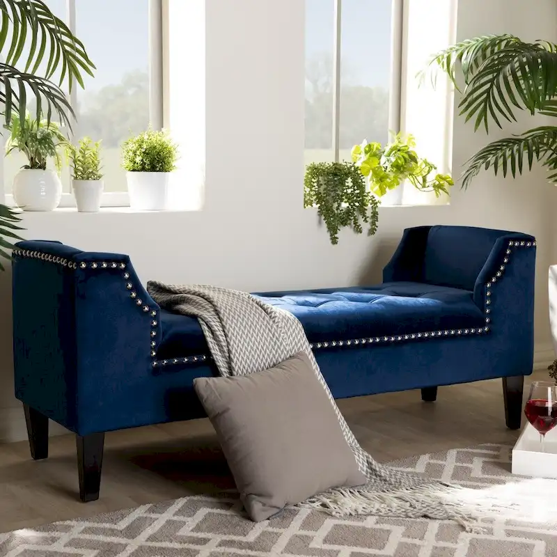 Modern and Contemporary Velvet Bench