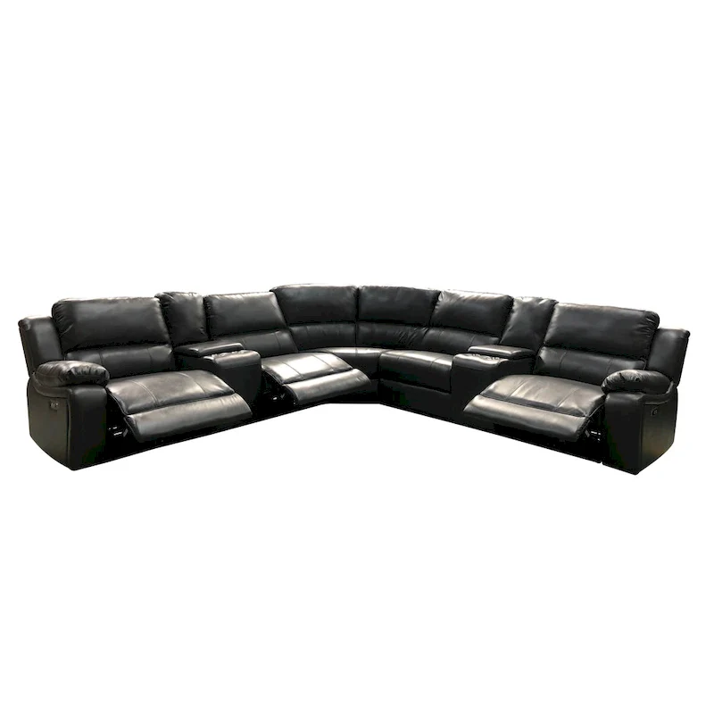 Brady 7 Piece Grey Power Reclining Living Room Sectional