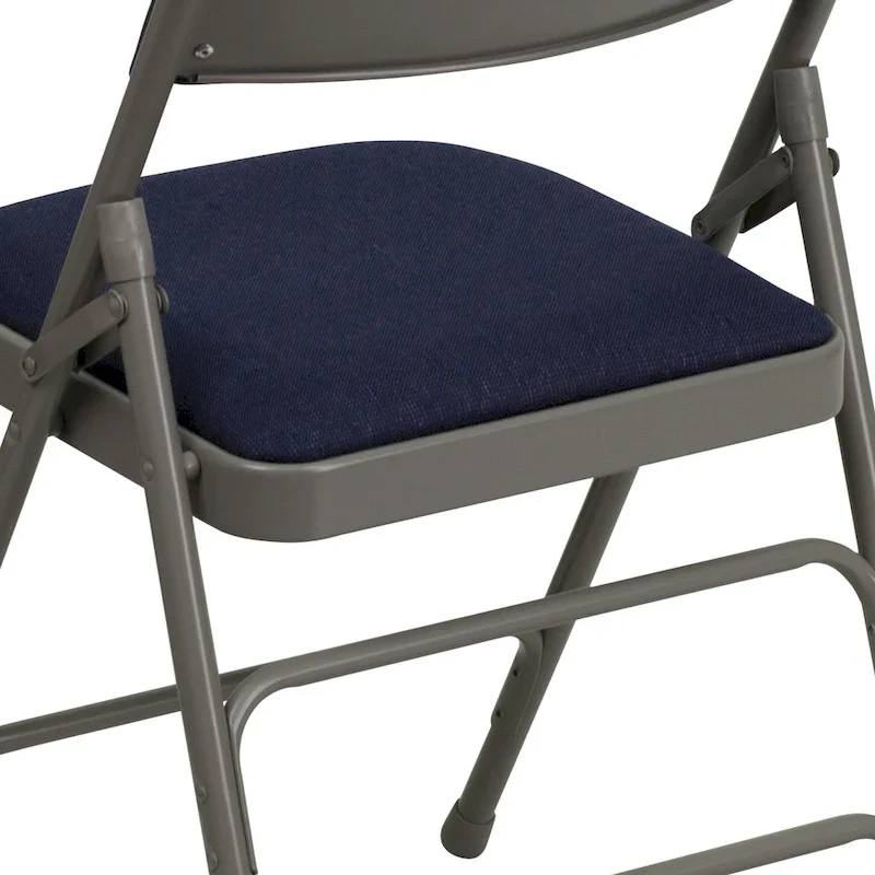 4 Pack Curved Triple Braced & Double Hinged Metal Folding Chair