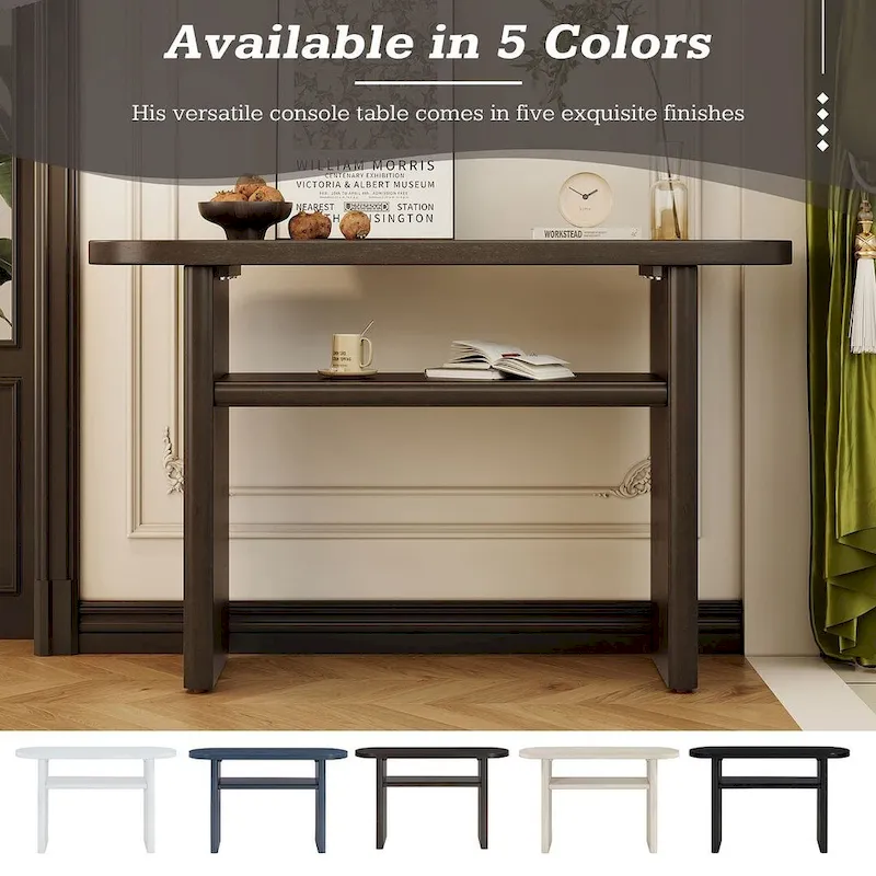 47.80 Modern Wooden Console Table with Shelf