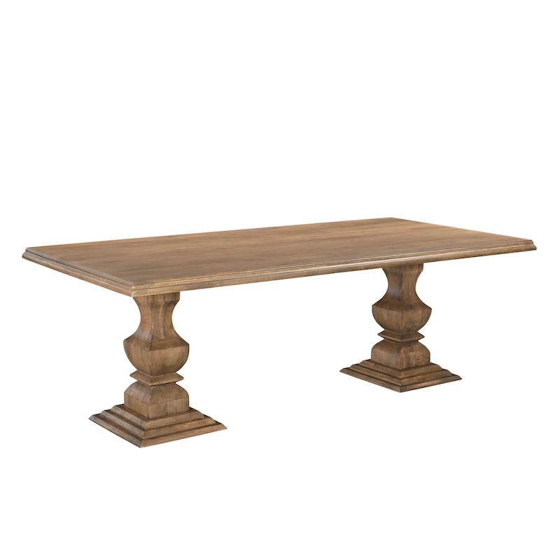Willow Solid Wood Double Pedestal Dining Table