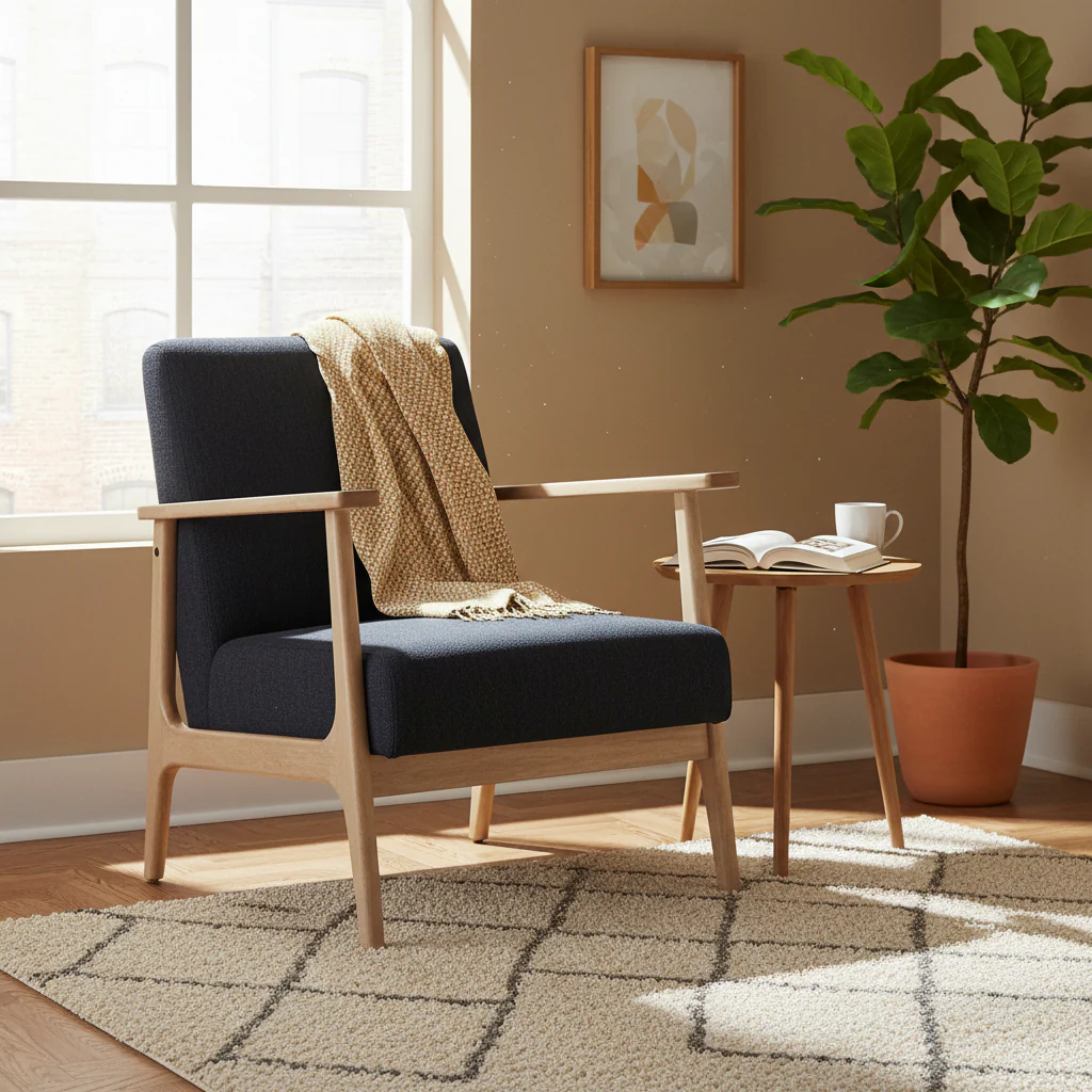 Modern Black Accent Chair