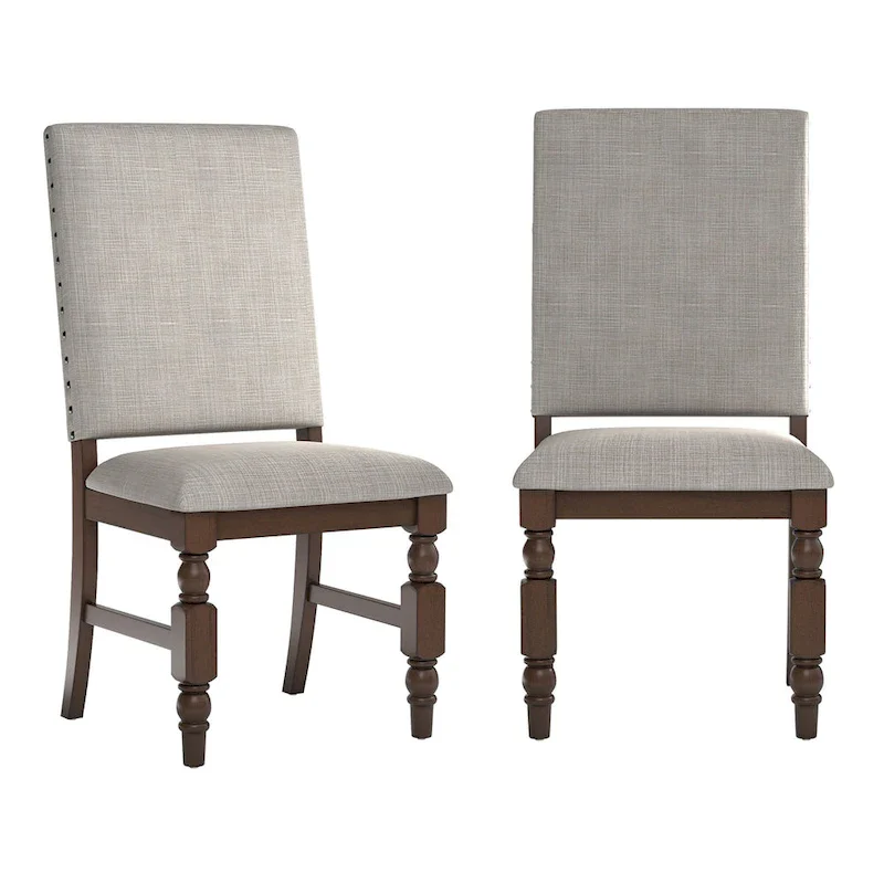 Lubeck Nailhead Upholstered Dining Chairs (Set of 2)