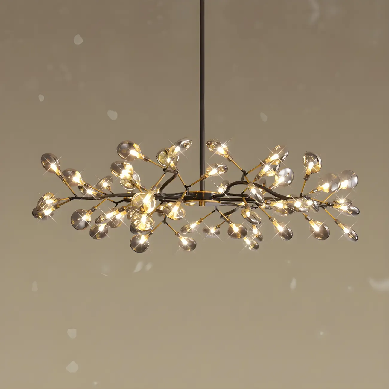 Modern Gold Metal Fireflies Island Pendant Light