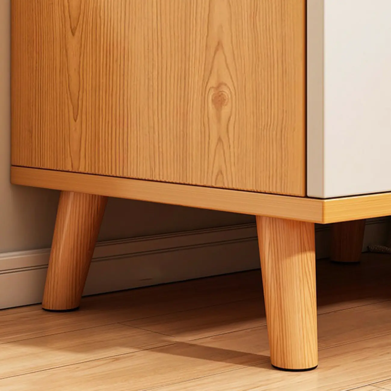 Modern Wooden Bedside Table with Dual Drawers