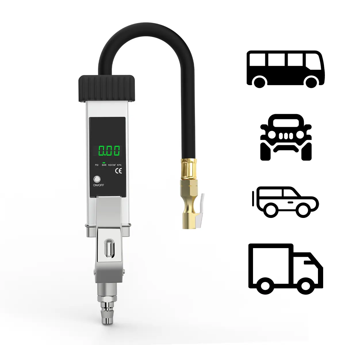 Led digital tire pressure gauge