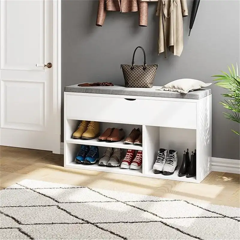 Storage Bench Storage Cabinet - 11.8D x 39.3W x 22.4H