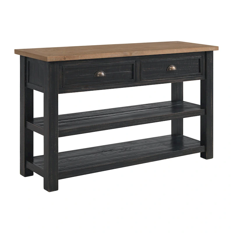 The Gray Barn Downington Solid Wood 2-Drawer Sofa Console Table
