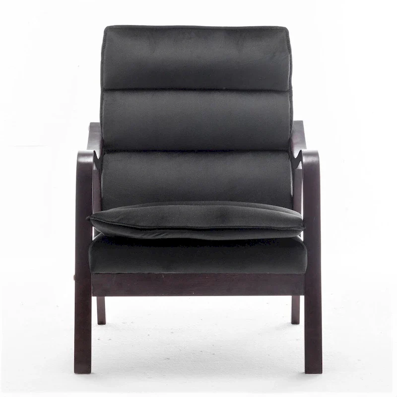 Clovis 24.8 Wide Mid-Century Modern Velvet Armchair