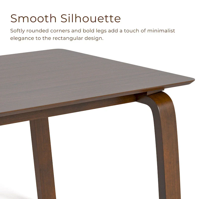 Furniture of America Beau I Mid-century Walnut 7-Piece Rectangle Dining Table Set