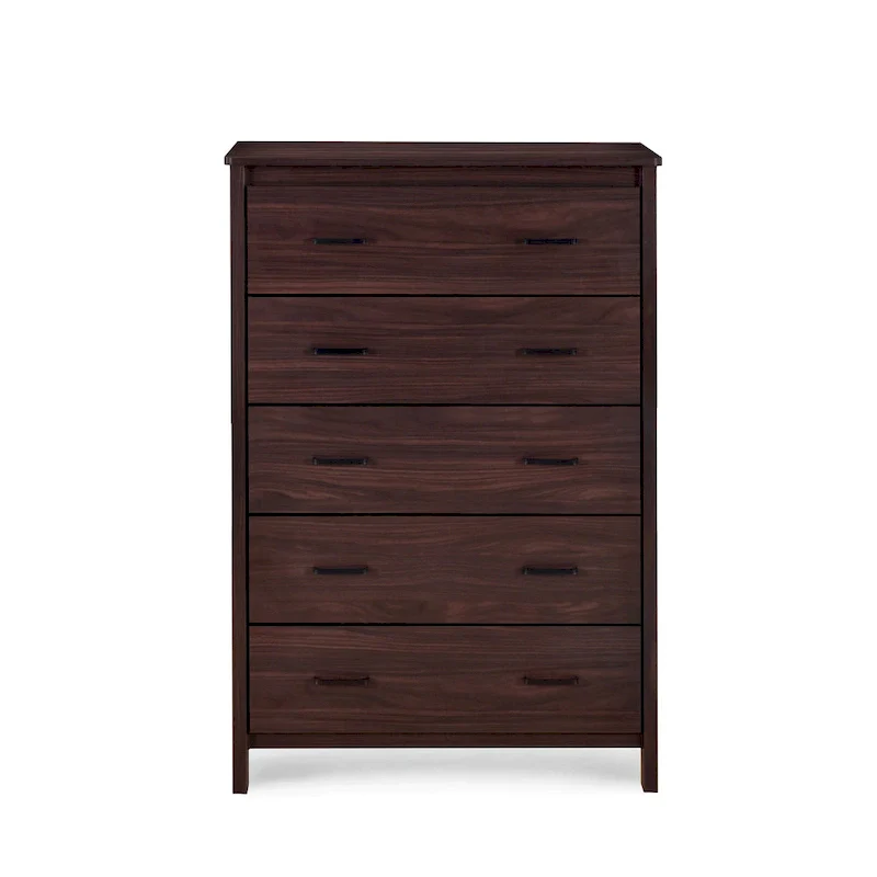 5 Drawer Chest,Sonoma Gray Oak/Walnut