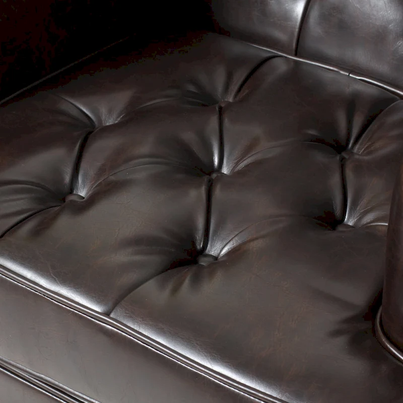 Malone Brown Leather Club Chair by Christopher Knight Home