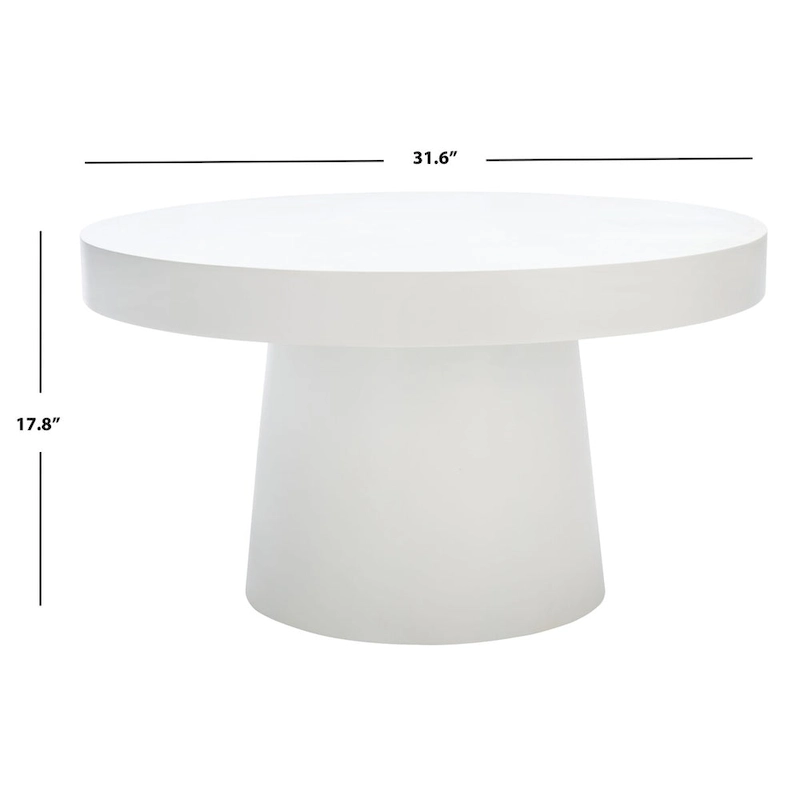 SAFAVIEH Berenice Paper Mache Round Coffee Table - 31.6 W x 31.6 L x 17.8 H - 32Wx32Dx18H