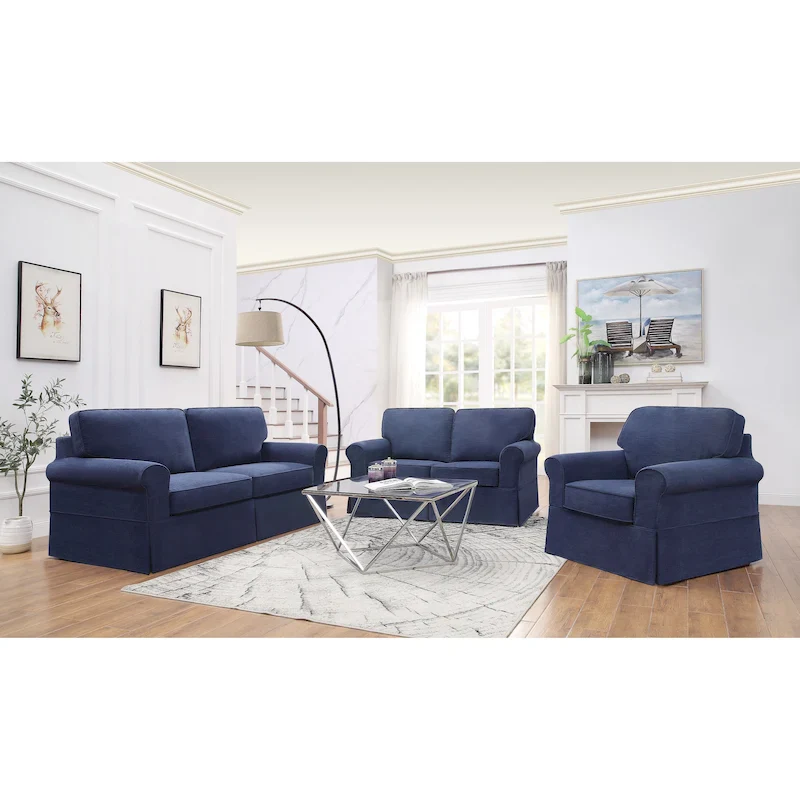 Mid-century Slipcover Loveseat