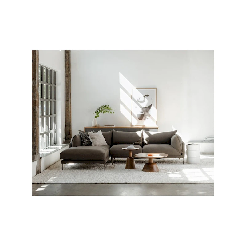 Macari Nelson Modern Solid Mango Wood Pedestal Coffee Table - 30W x 30D x 14H