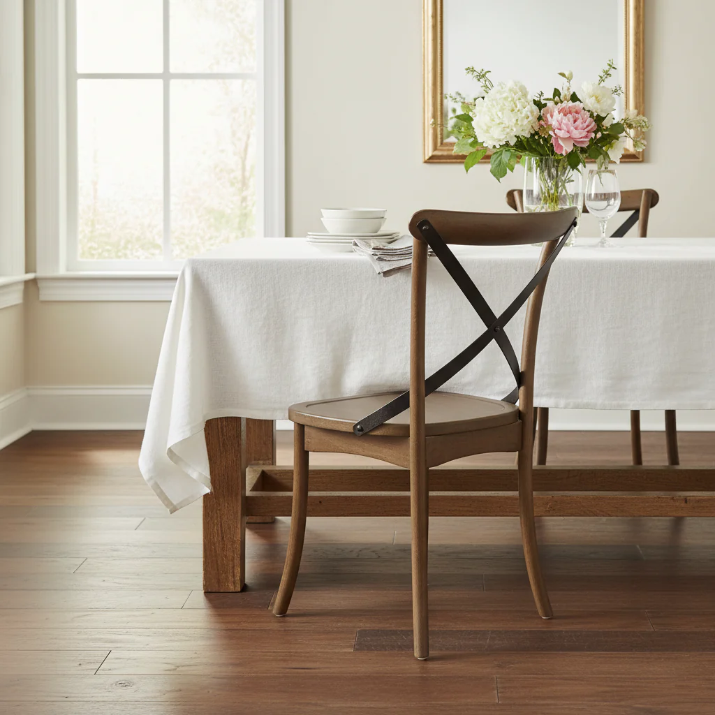 Oak Finish Dining Chairs (Set of 2)