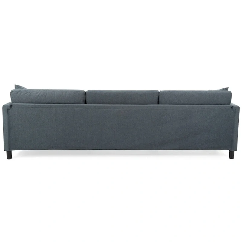 108 Modern Fabric Sectional Sofa with Ottoman and Pillows