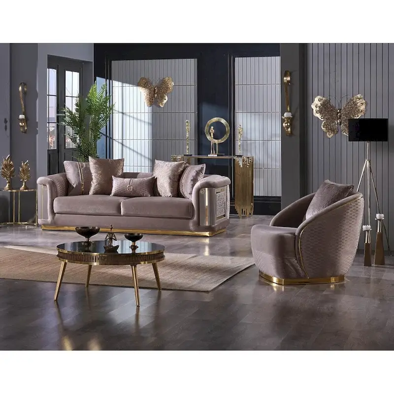 Ellie 2-piece Living room Set Pillow Back