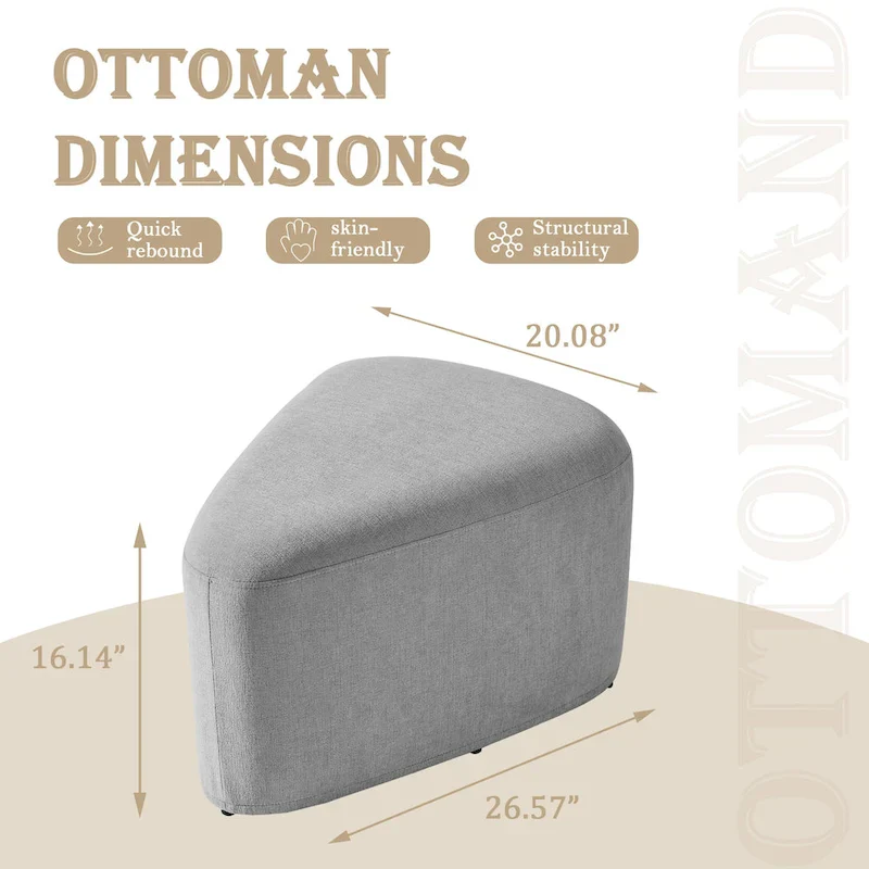 26 Footstools and Ottomans, Modern Fabric Pouf Ottoman