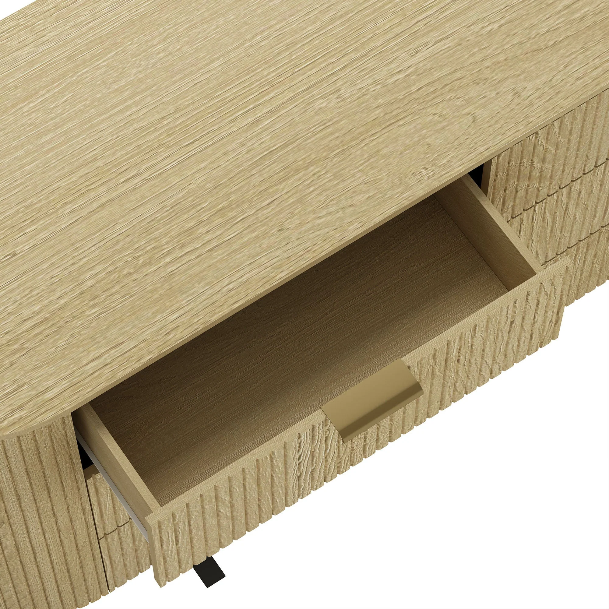 Olivia Fluted 71' 6-Drawer Dresser