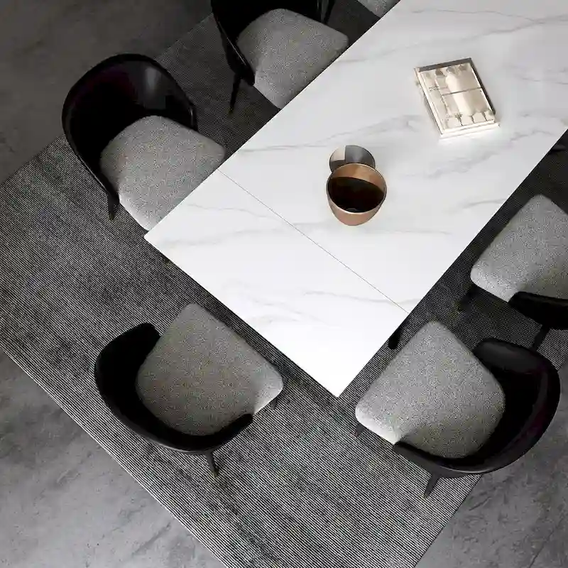 110.24 Extendable Rectangular Sintered Stone Dining Table - 78.74 to 110.24