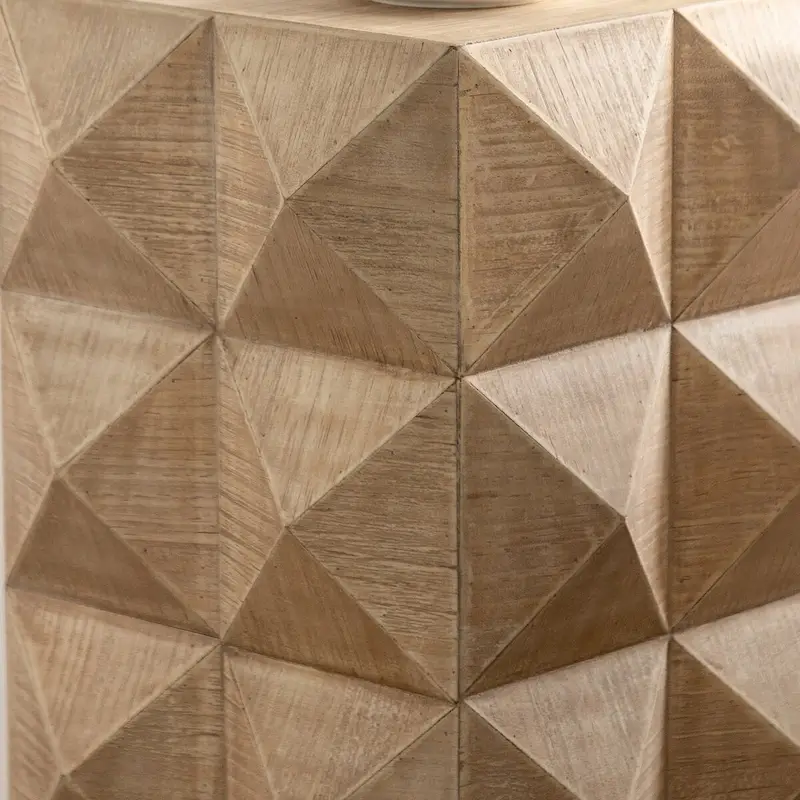 23.62Height Three-dimensional Embossed Pattern Design Retro Coffee Table Retro Furniture