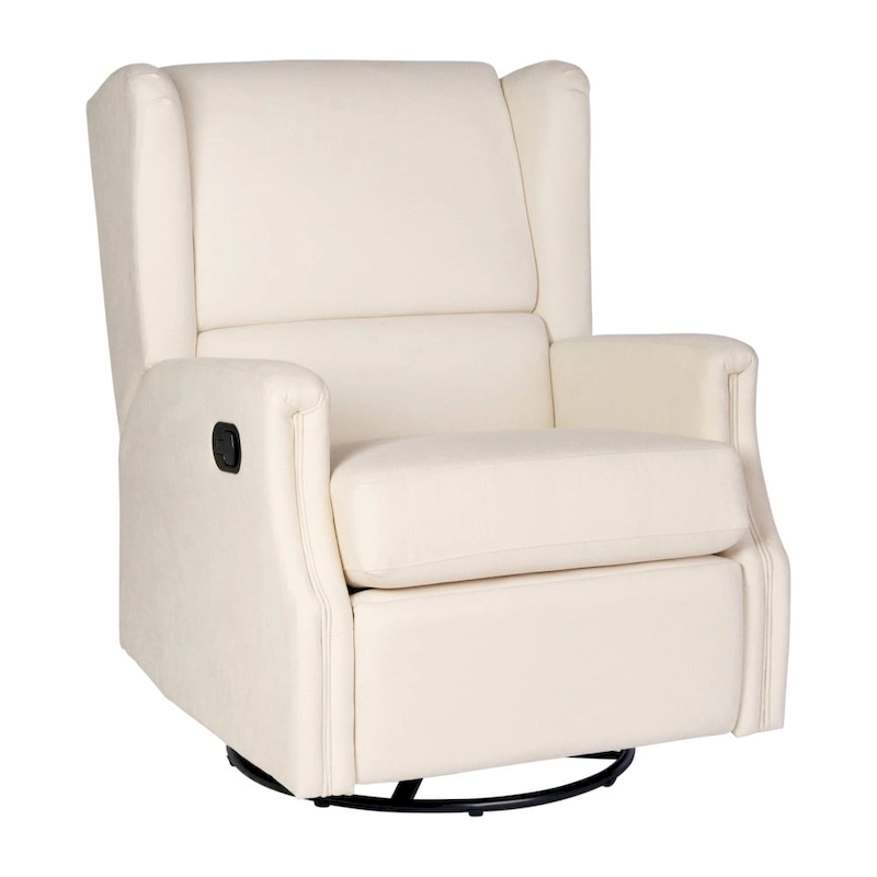 Wingback Manual Rocking Glider Recliner Chair with 360 Swivel