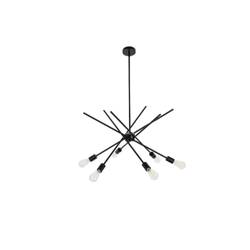 Axel 6 Light Pendant in black - 32 Inch