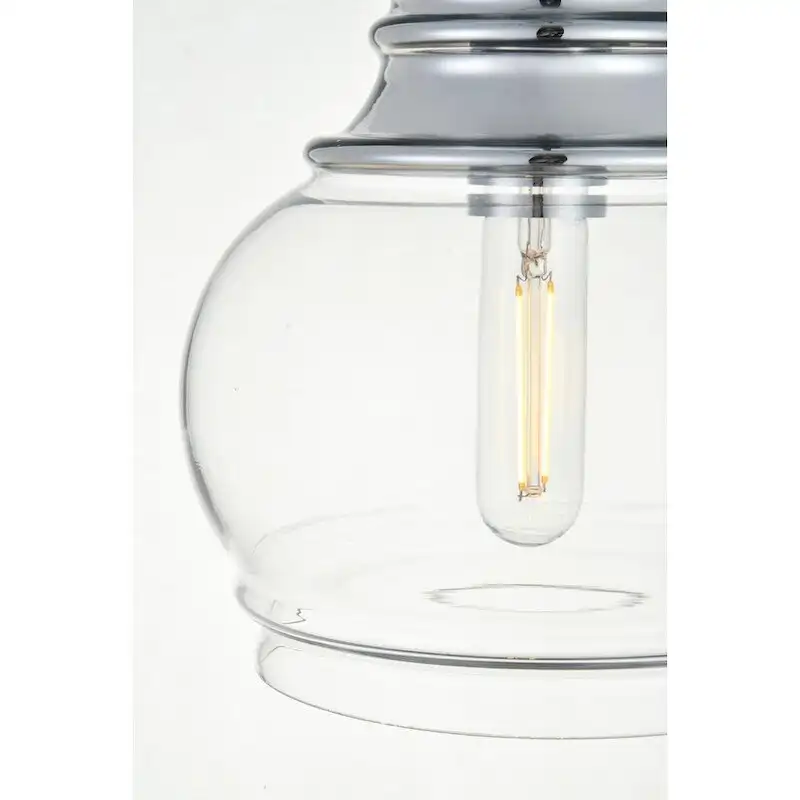 1-Light Pendant with 8 inch Clear Glass
